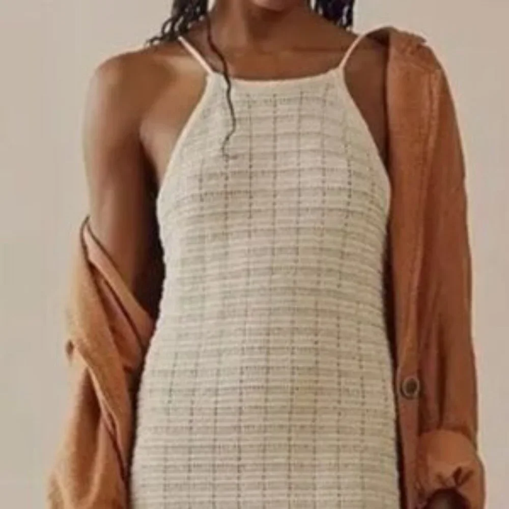 Free People Mallorca‎ Fauxchet Sweater Midi Dress SZ S